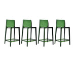 Tabouret de bar rectangulaire moderne et élégant en acrylique transparent