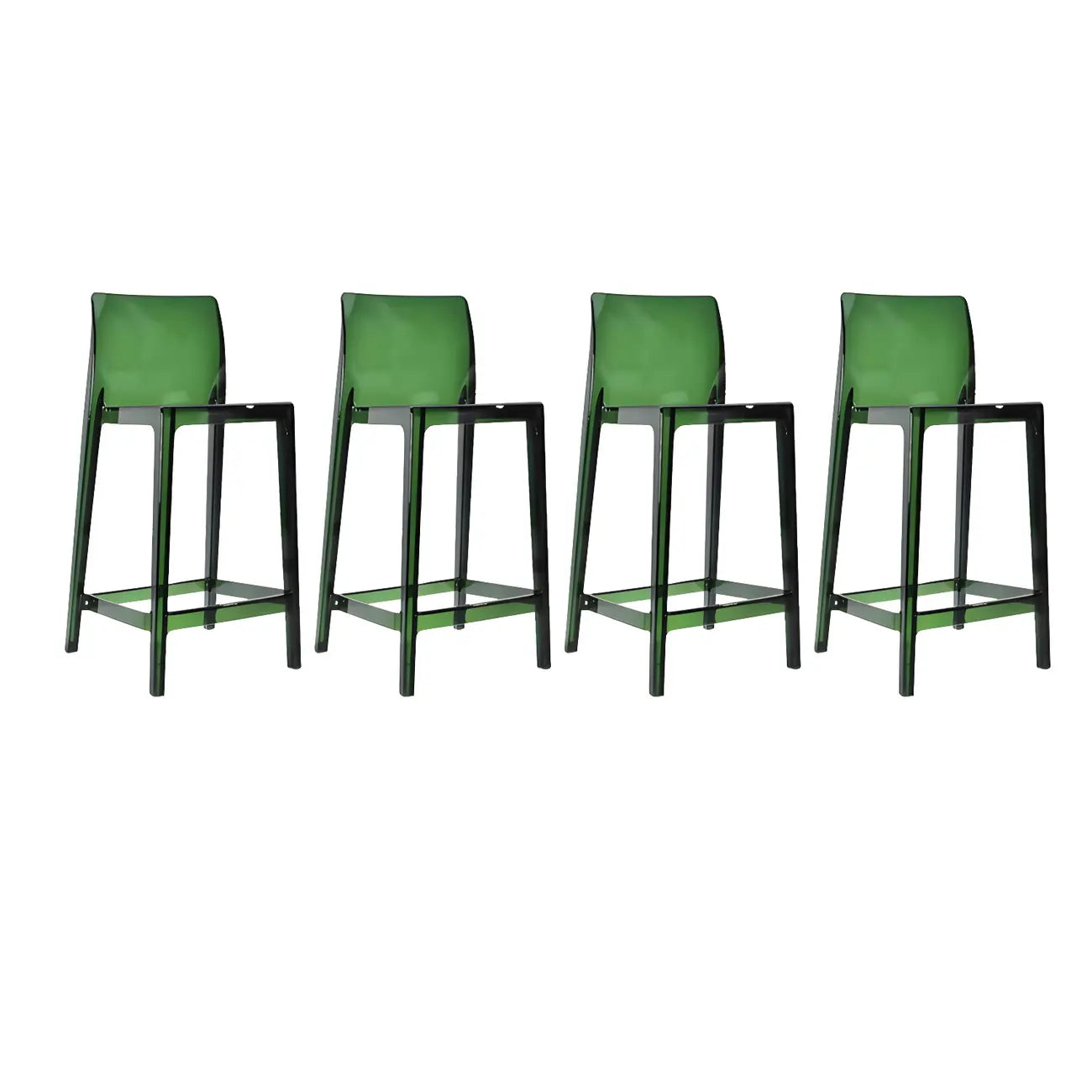 Tabouret de bar rectangulaire moderne et élégant en acrylique transparent