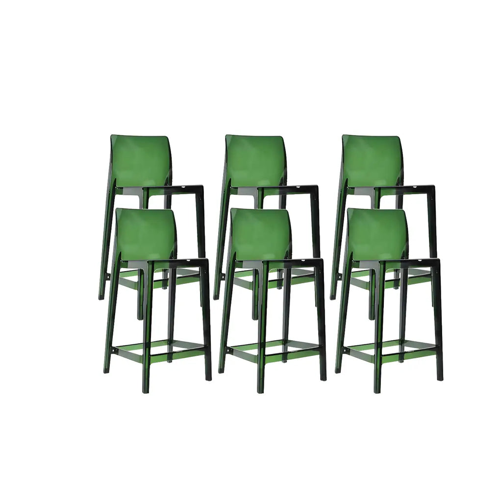 Tabouret de bar rectangulaire moderne et élégant en acrylique transparent