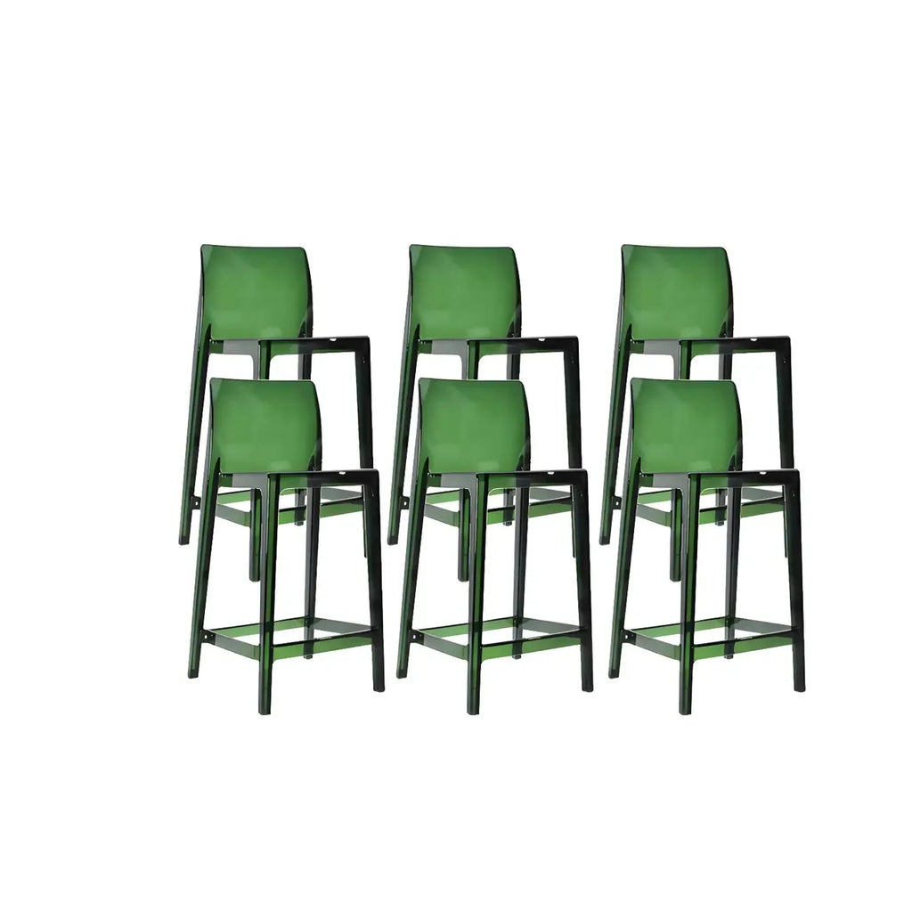 Tabouret de bar rectangulaire moderne et élégant en acrylique transparent