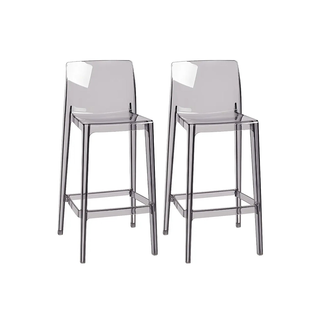 Tabouret de bar rectangulaire moderne et élégant en acrylique transparent