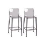 Tabouret de bar rectangulaire moderne et élégant en acrylique transparent