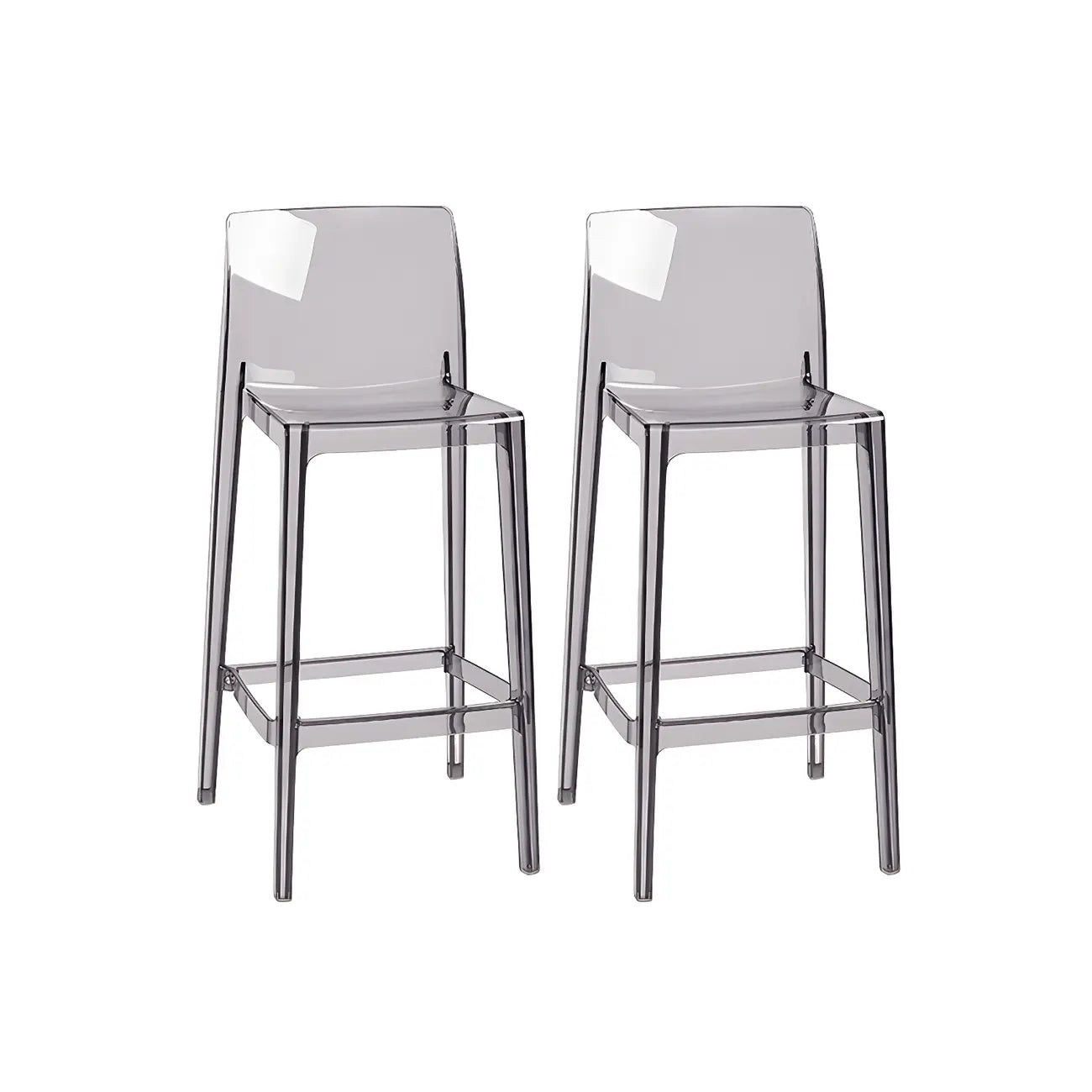 Tabouret de bar rectangulaire moderne et élégant en acrylique transparent