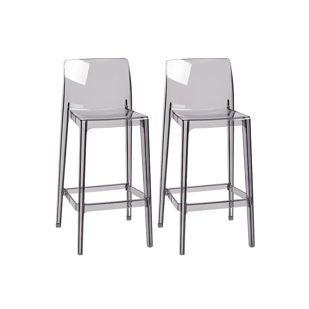 Tabouret de bar rectangulaire moderne et élégant en acrylique transparent