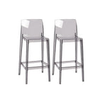 Tabouret de bar rectangulaire moderne et élégant en acrylique transparent