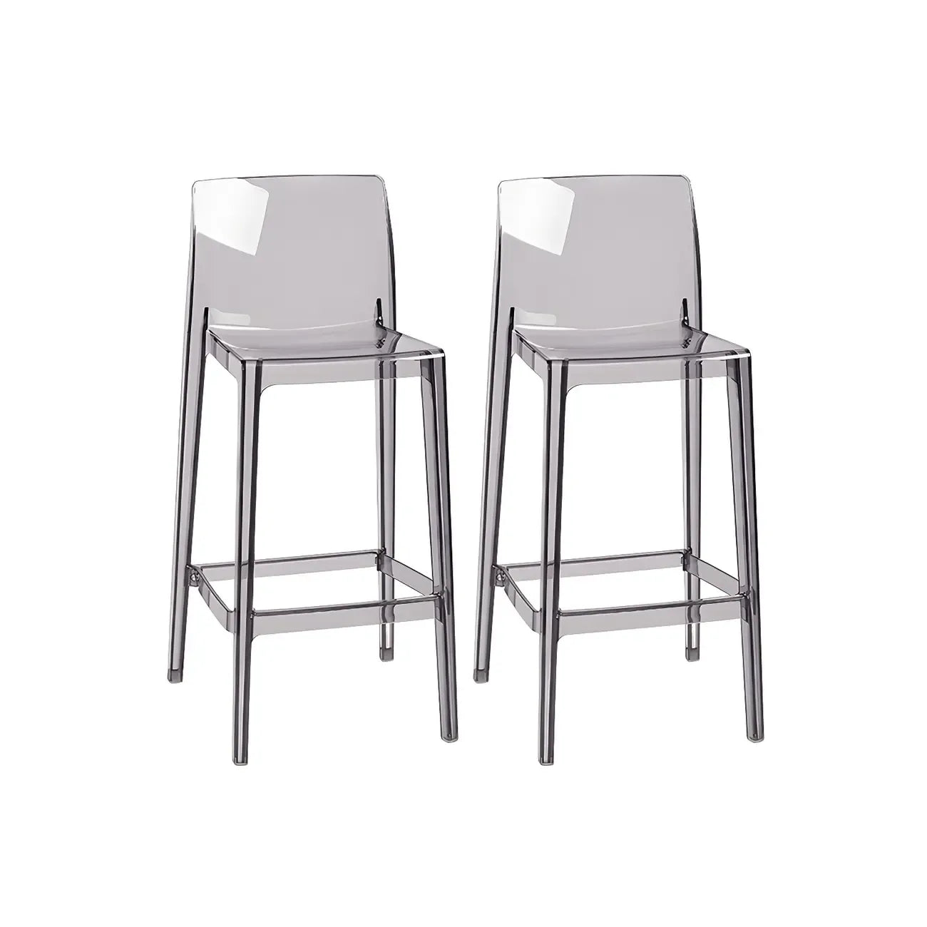 Tabouret de bar rectangulaire moderne et élégant en acrylique transparent
