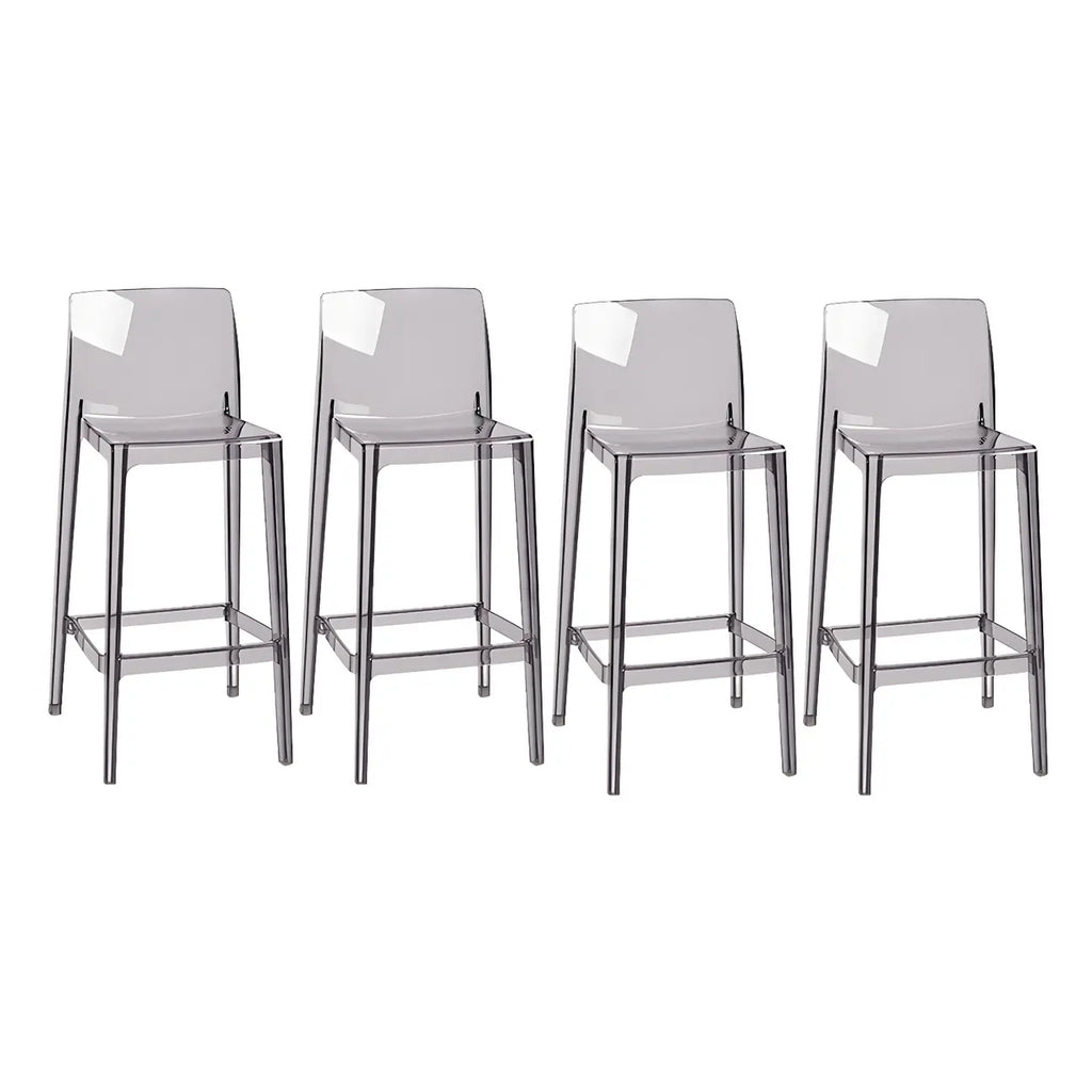 Tabouret de bar rectangulaire moderne et élégant en acrylique transparent