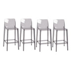 Tabouret de bar rectangulaire moderne et élégant en acrylique transparent