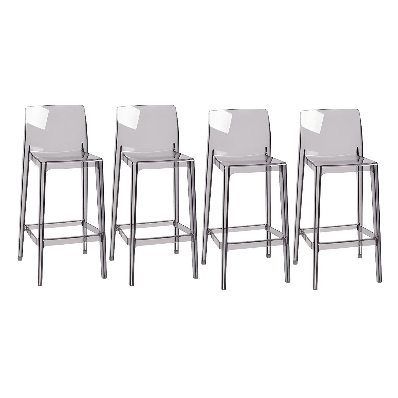 Tabouret de bar rectangulaire moderne et élégant en acrylique transparent