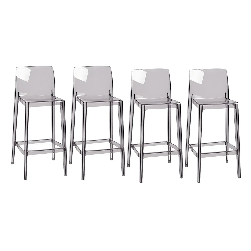 Tabouret de bar rectangulaire moderne et élégant en acrylique transparent