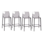 Tabouret de bar rectangulaire moderne et élégant en acrylique transparent