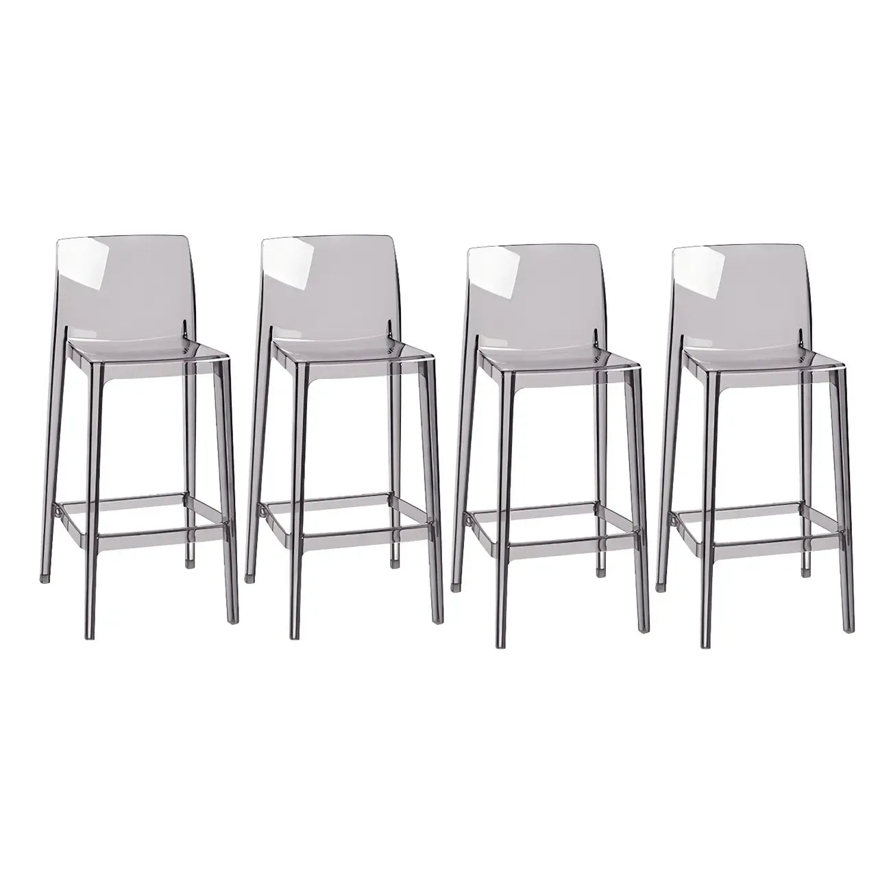 Tabouret de bar rectangulaire moderne et élégant en acrylique transparent
