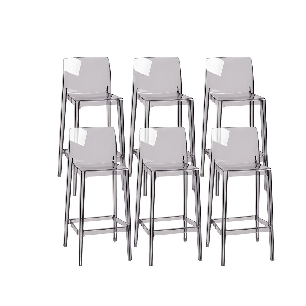 Tabouret de bar rectangulaire moderne et élégant en acrylique transparent