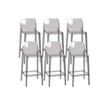 Tabouret de bar rectangulaire moderne et élégant en acrylique transparent