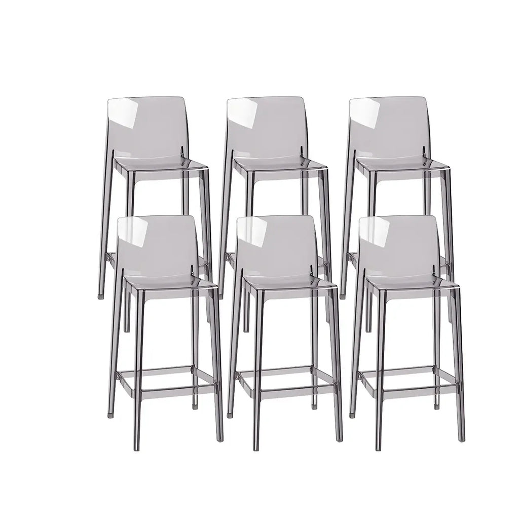 Tabouret de bar rectangulaire moderne et élégant en acrylique transparent