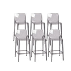 Tabouret de bar rectangulaire moderne et élégant en acrylique transparent