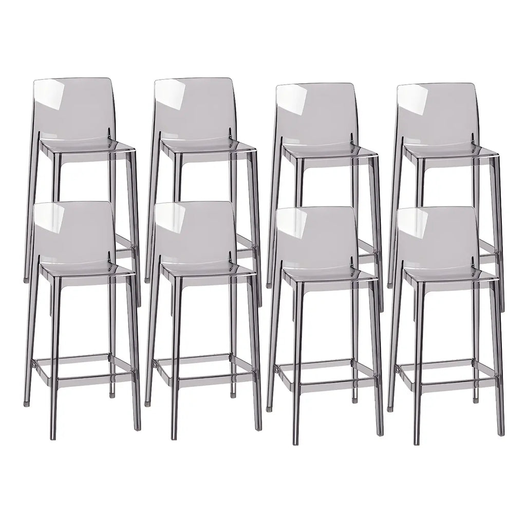 Tabouret de bar rectangulaire moderne et élégant en acrylique transparent