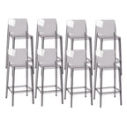 Tabouret de bar rectangulaire moderne et élégant en acrylique transparent