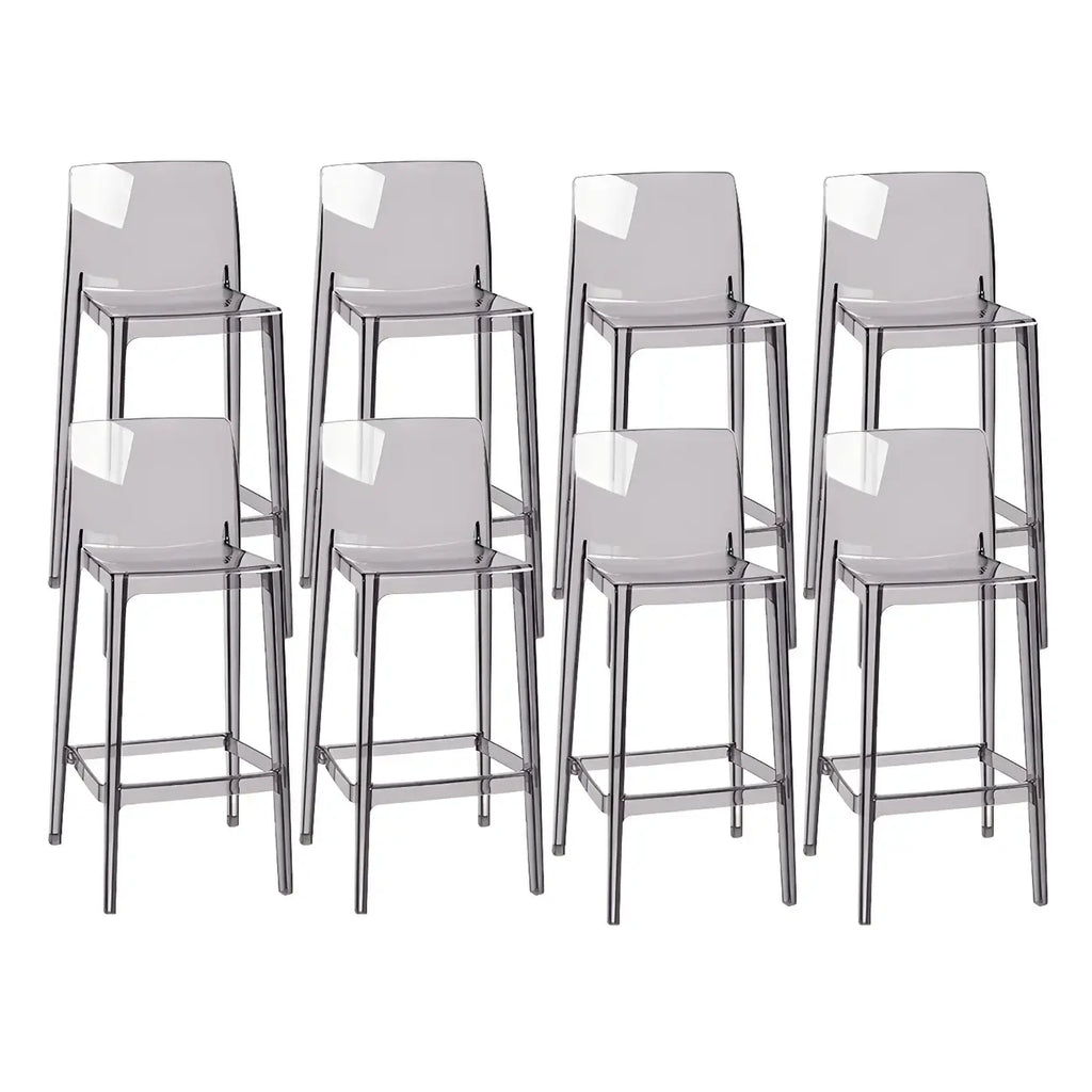 Tabouret de bar rectangulaire moderne et élégant en acrylique transparent