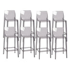 Tabouret de bar rectangulaire moderne et élégant en acrylique transparent