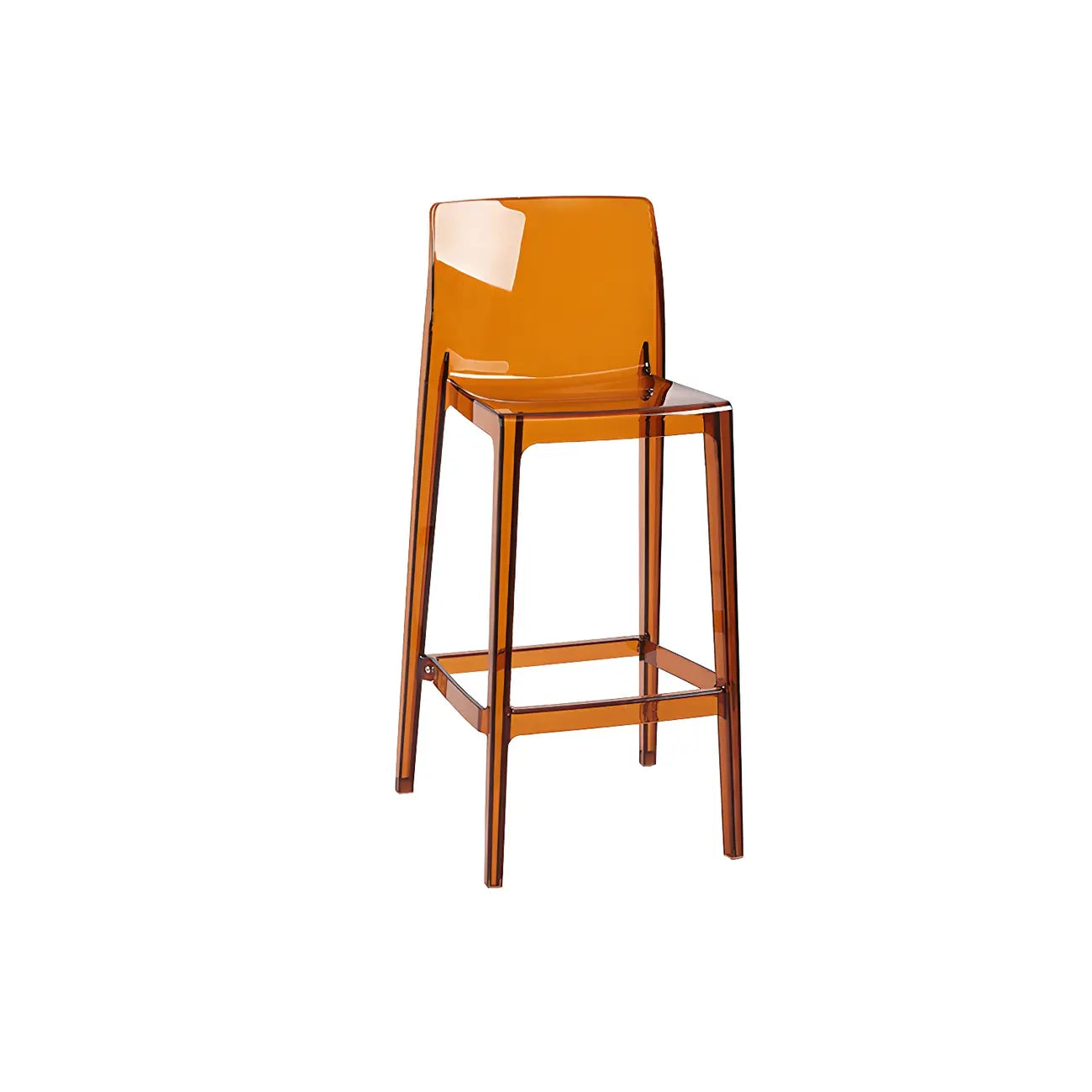 Tabouret de bar rectangulaire moderne et élégant en acrylique transparent