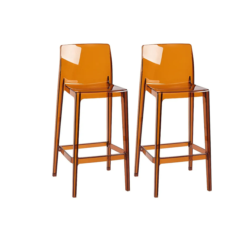 Tabouret de bar rectangulaire moderne et élégant en acrylique transparent