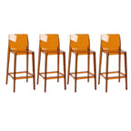 Tabouret de bar rectangulaire moderne et élégant en acrylique transparent