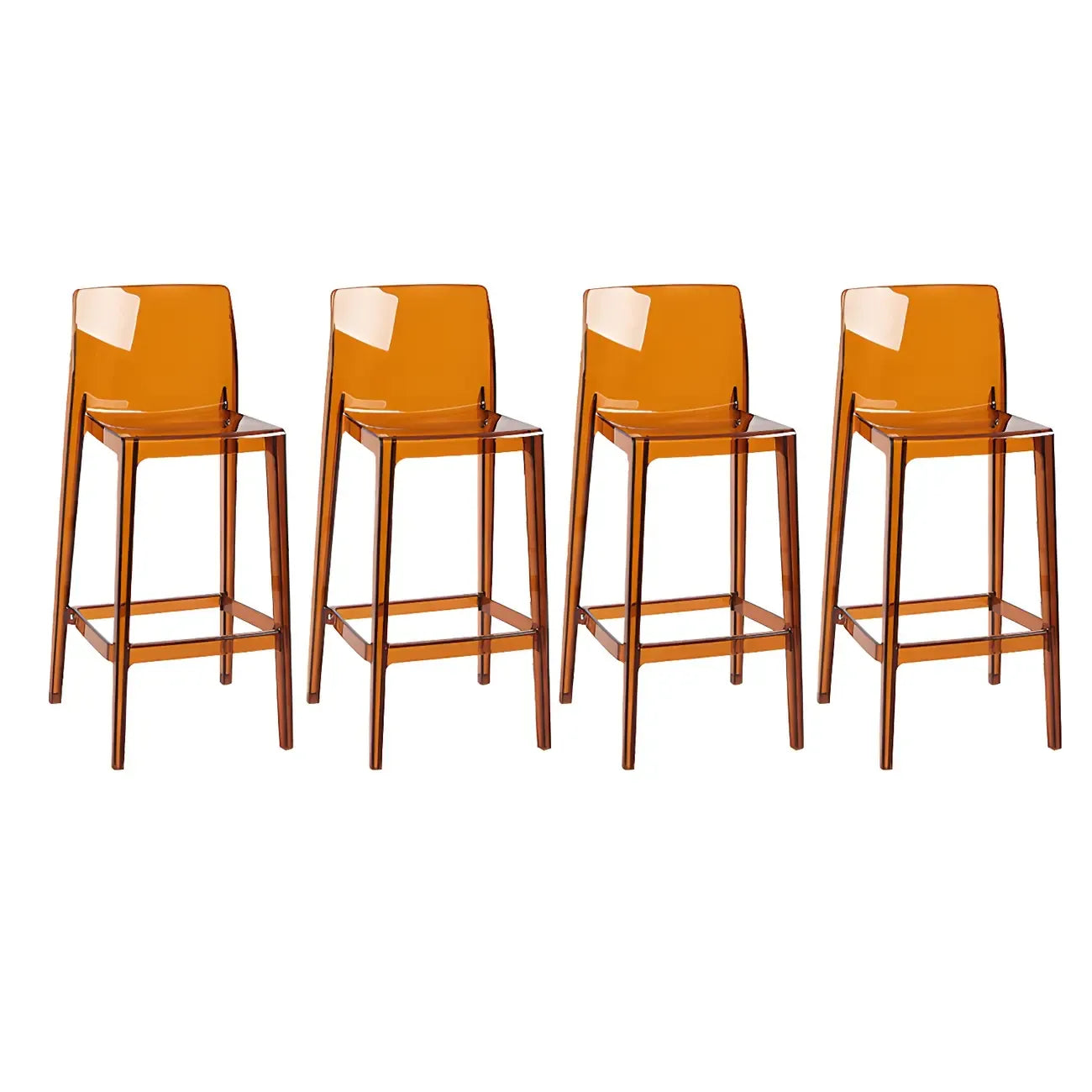 Tabouret de bar rectangulaire moderne et élégant en acrylique transparent