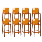 Tabouret de bar rectangulaire moderne et élégant en acrylique transparent