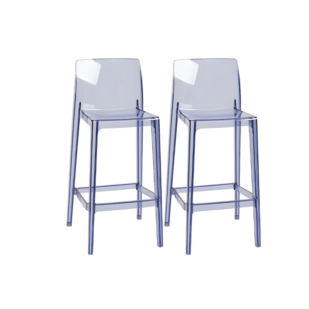 Tabouret de bar rectangulaire moderne et élégant en acrylique transparent
