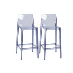 Tabouret de bar rectangulaire moderne et élégant en acrylique transparent