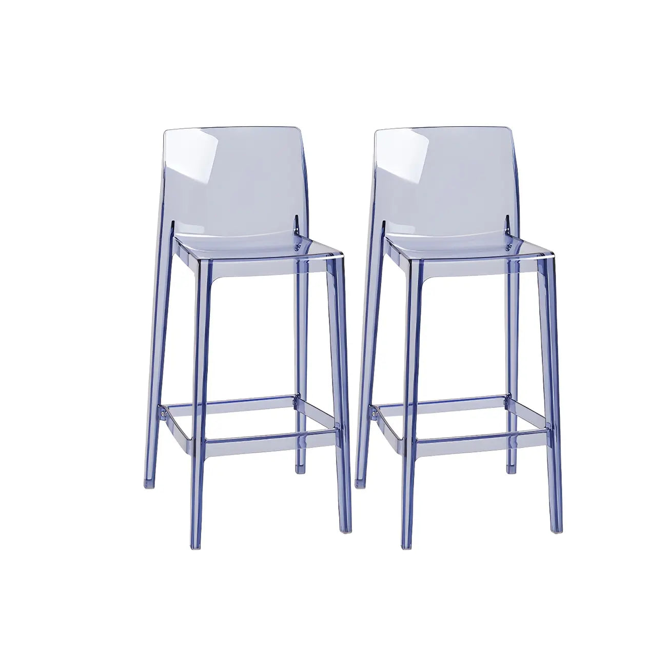 Tabouret de bar rectangulaire moderne et élégant en acrylique transparent