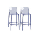 Tabouret de bar rectangulaire moderne et élégant en acrylique transparent
