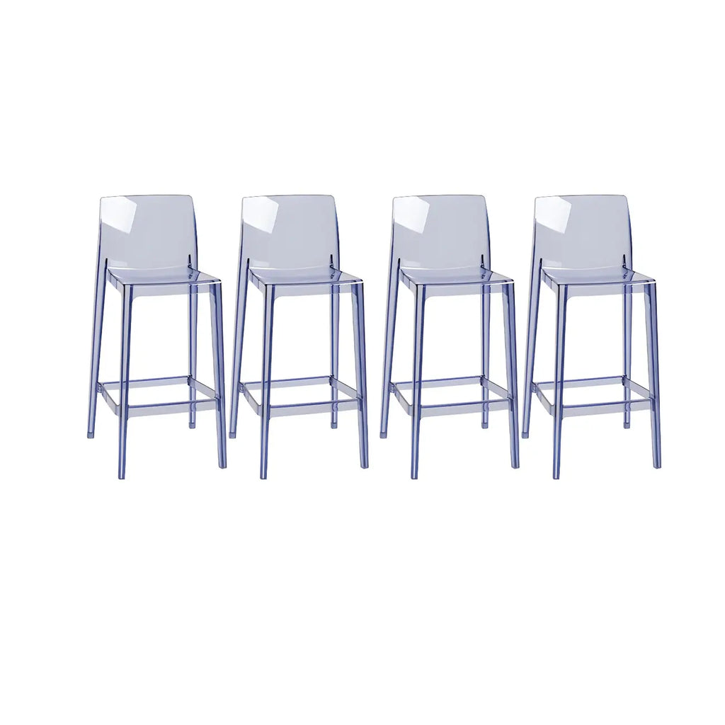 Tabouret de bar rectangulaire moderne et élégant en acrylique transparent