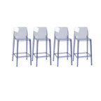 Tabouret de bar rectangulaire moderne et élégant en acrylique transparent