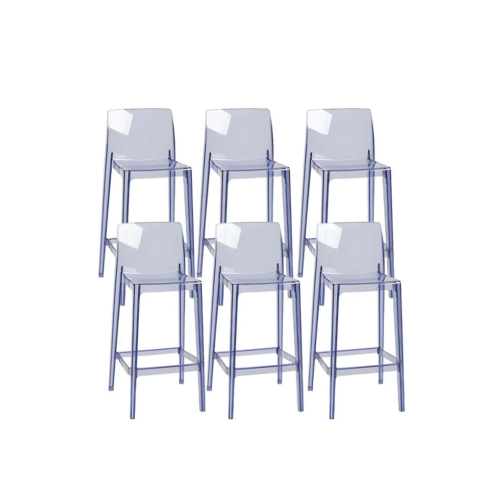 Tabouret de bar rectangulaire moderne et élégant en acrylique transparent