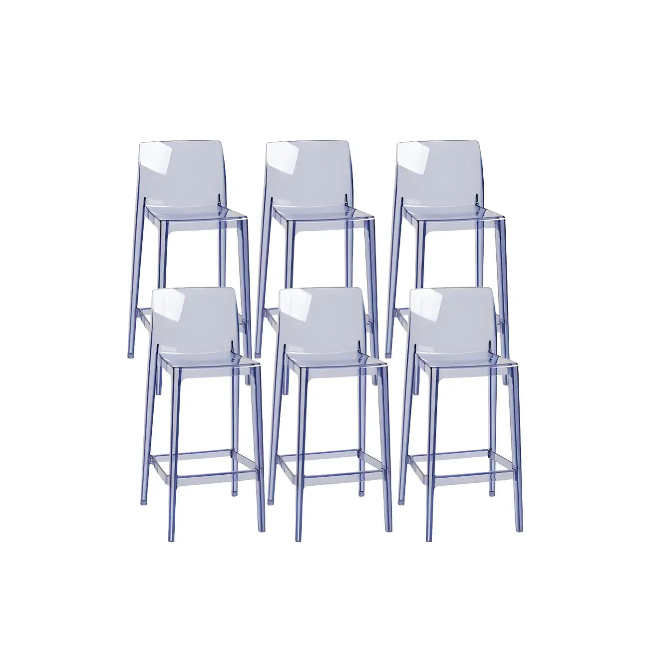 Tabouret de bar rectangulaire moderne et élégant en acrylique transparent