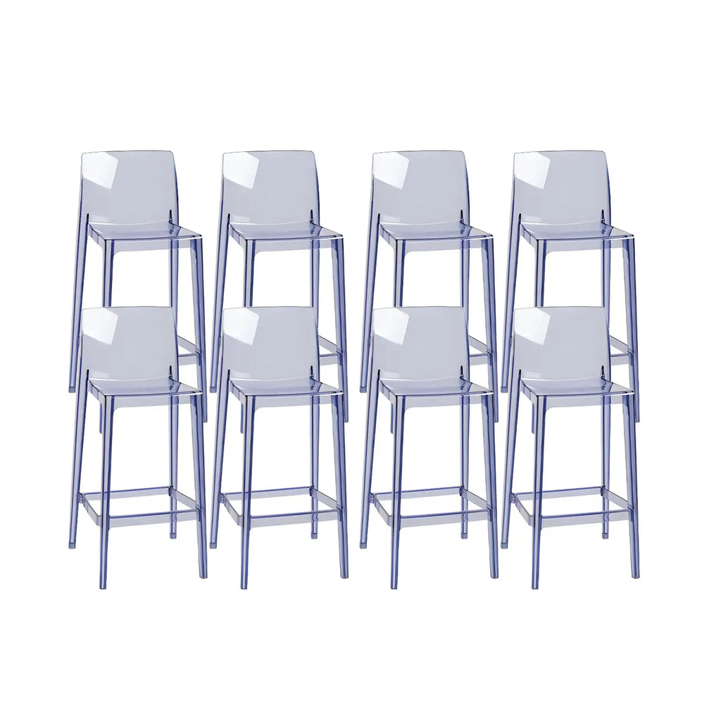Tabouret de bar rectangulaire moderne et élégant en acrylique transparent