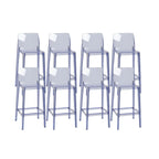 Tabouret de bar rectangulaire moderne et élégant en acrylique transparent