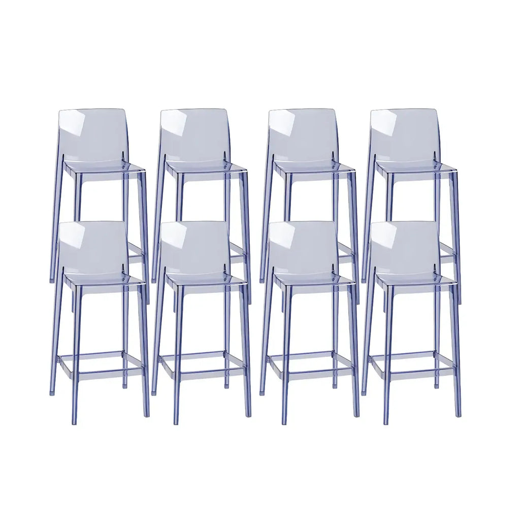 Tabouret de bar rectangulaire moderne et élégant en acrylique transparent