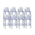 Tabouret de bar rectangulaire moderne et élégant en acrylique transparent
