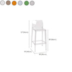 Tabouret de bar rectangulaire moderne et élégant en acrylique transparent