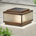 Lampadaires extérieurs modernes à réseau solaire en bronze translucide