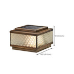 Lampadaires extérieurs modernes à réseau solaire en bronze translucide