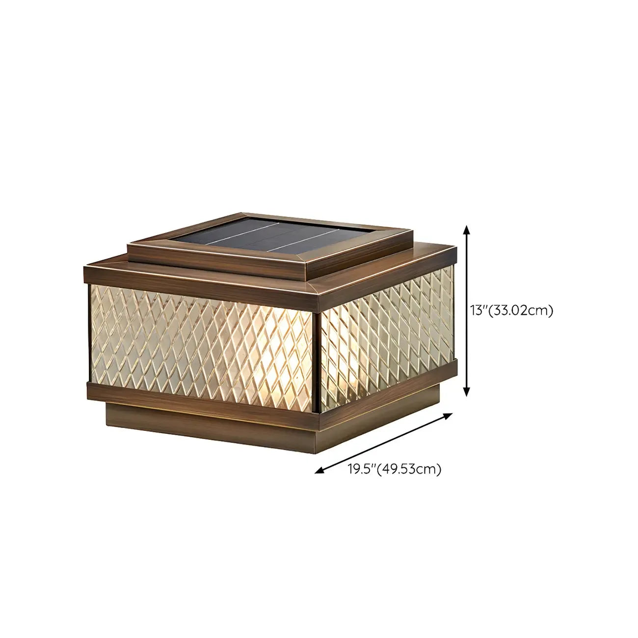 Lampadaires extérieurs modernes à réseau solaire en bronze translucide