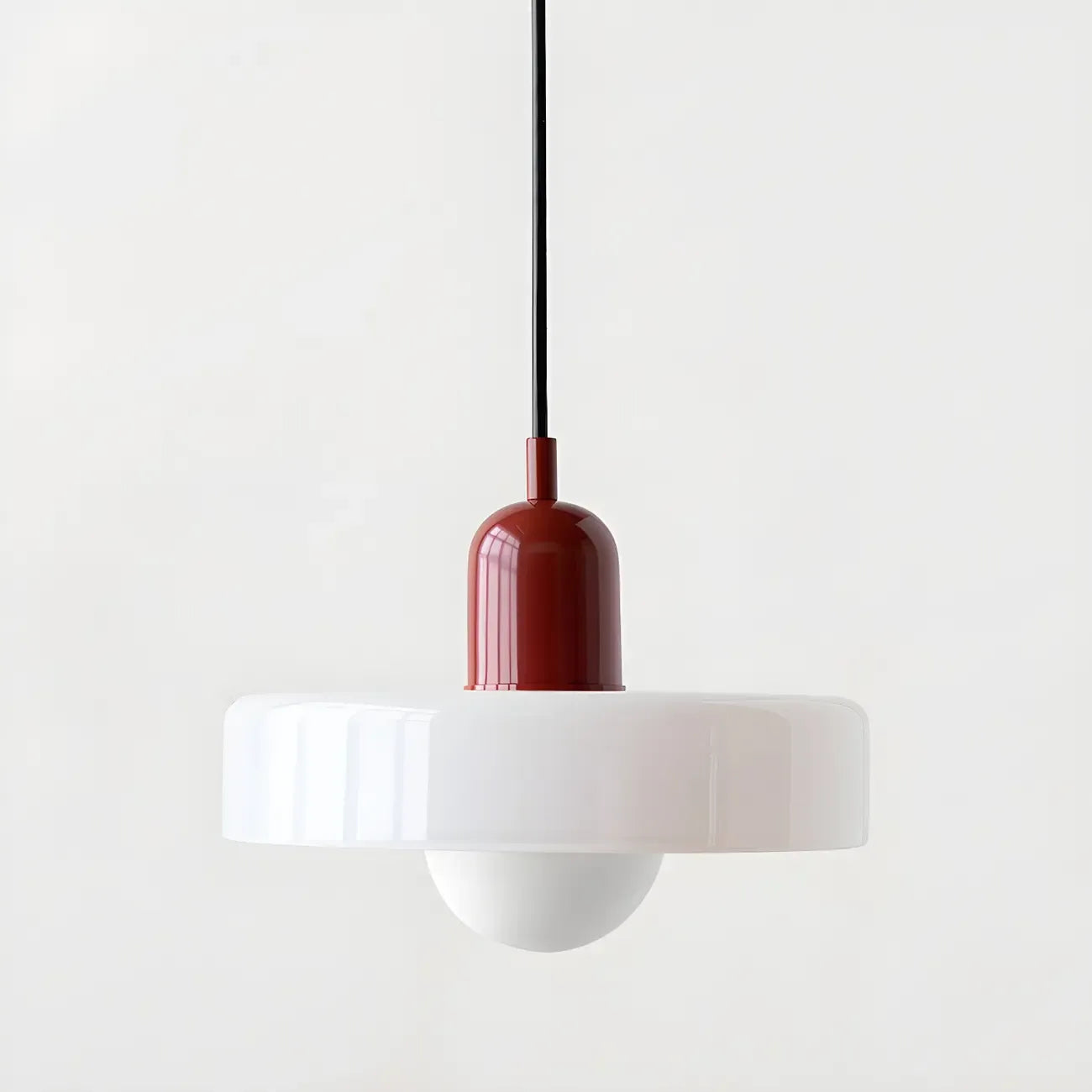 Suspension moderne avec abat-jour en verre coloré