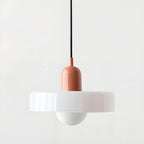 Suspension moderne avec abat-jour en verre coloré