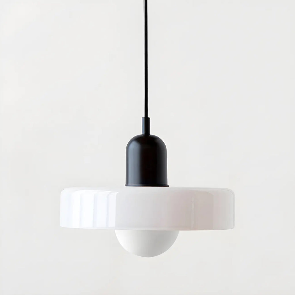 Suspension moderne avec abat-jour en verre coloré