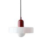 Suspension moderne avec abat-jour en verre coloré