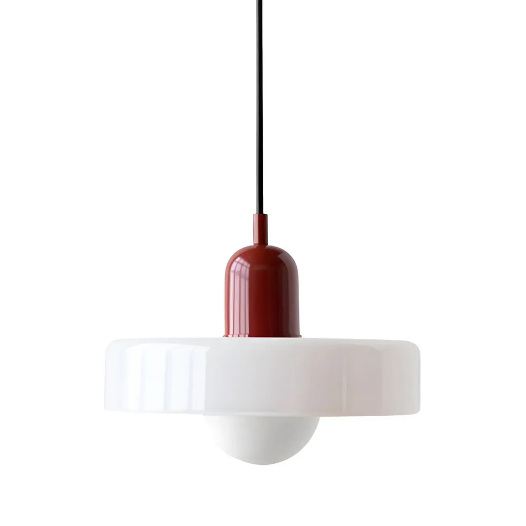 Suspension moderne avec abat-jour en verre coloré